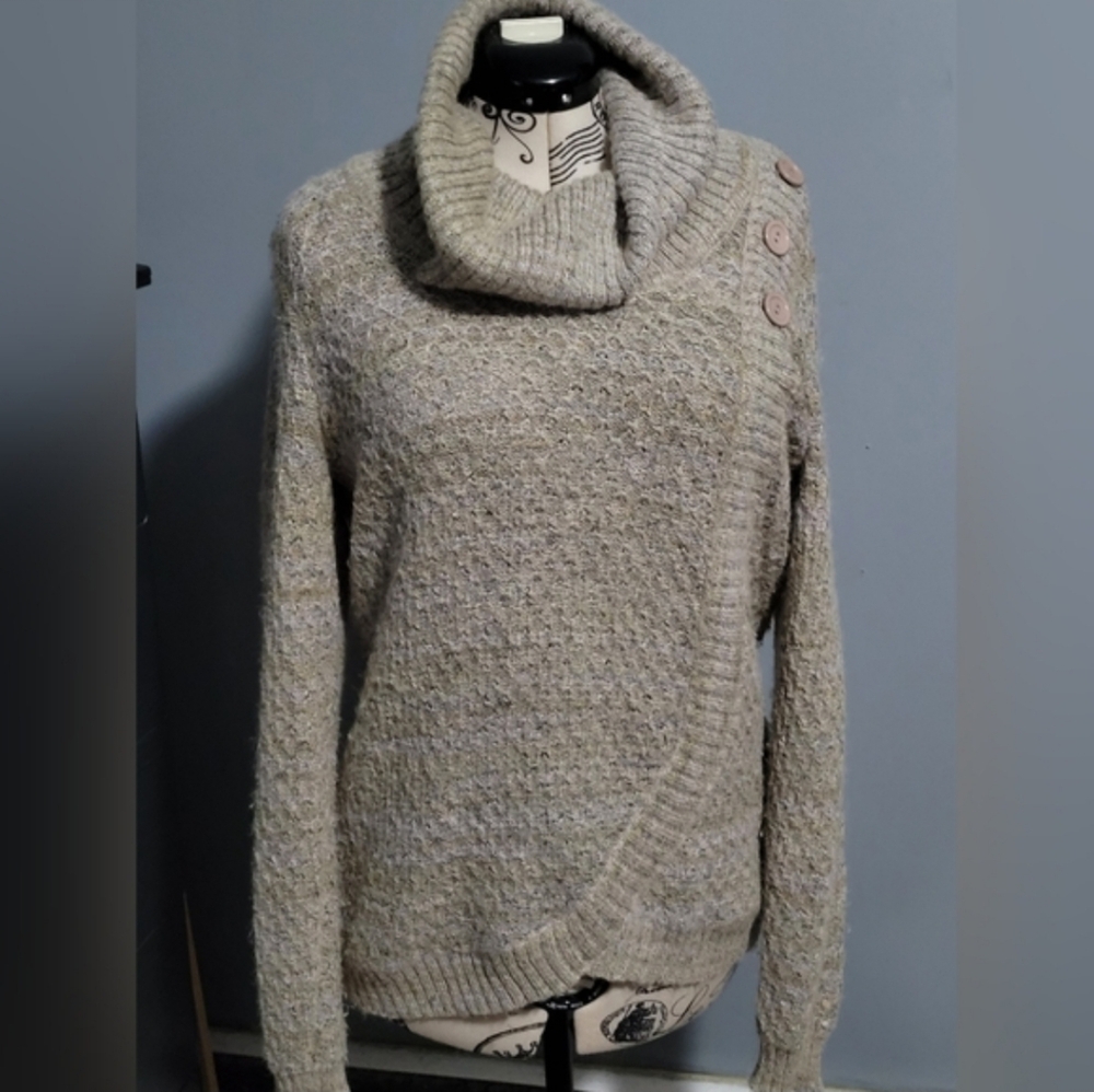 Ricki's Beige Cowl Neck Sweater